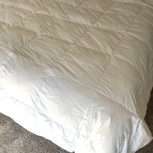 Ikea Honsbar Down Duvet Insert Full Queen Size White 86"x102" Baffle Quilted‎